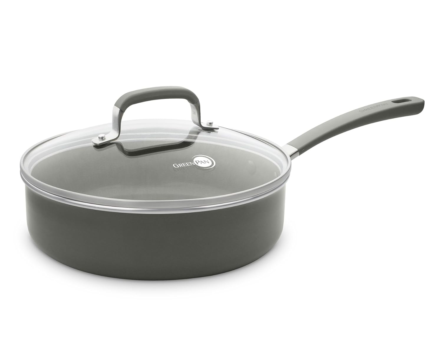 Schwarz Aluminium Greenpan Bonn Servierpfanne Mit Keramik Beschichtung Inklusiv Glasdeckel Induktion 43 6 X 25 2 X 10 1 Cm 24 Cm Servierpfannen