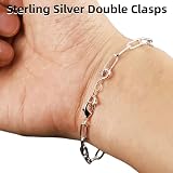 pegzherx 2Pcs Silver Double Clasps 925 Sterling for Necklace Bracelet view 5