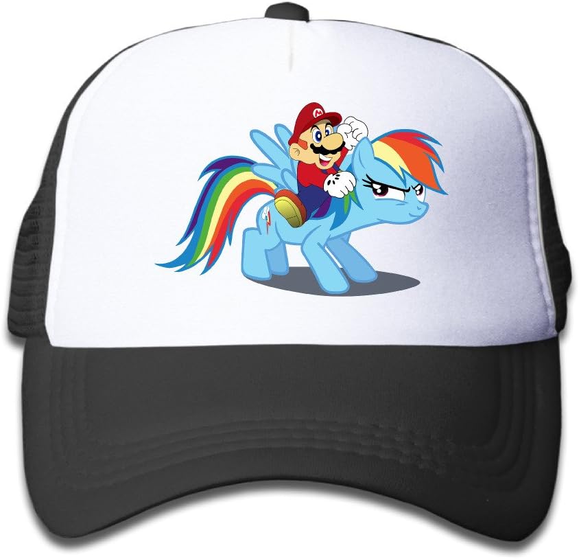 Bro-Custom Super Mario Bros With My Little Pony Girl's Unisex Hat Cap One Size Fit All Pink