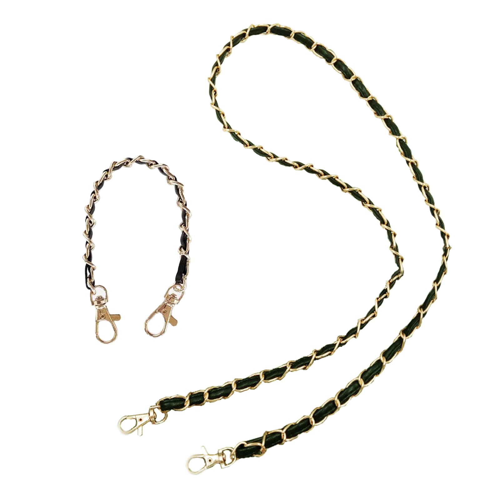 Chain for Handbag 2 Pieces Chain for Bag 120/30 cm Replacement Chain for Handbag, Metal Bag Strap Bag Chain Bag for Replacement Shoulder Bags