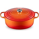 Le Creuset Enameled Cast Iron Signature Oval Dutch Oven, 6.75 qt., Flame