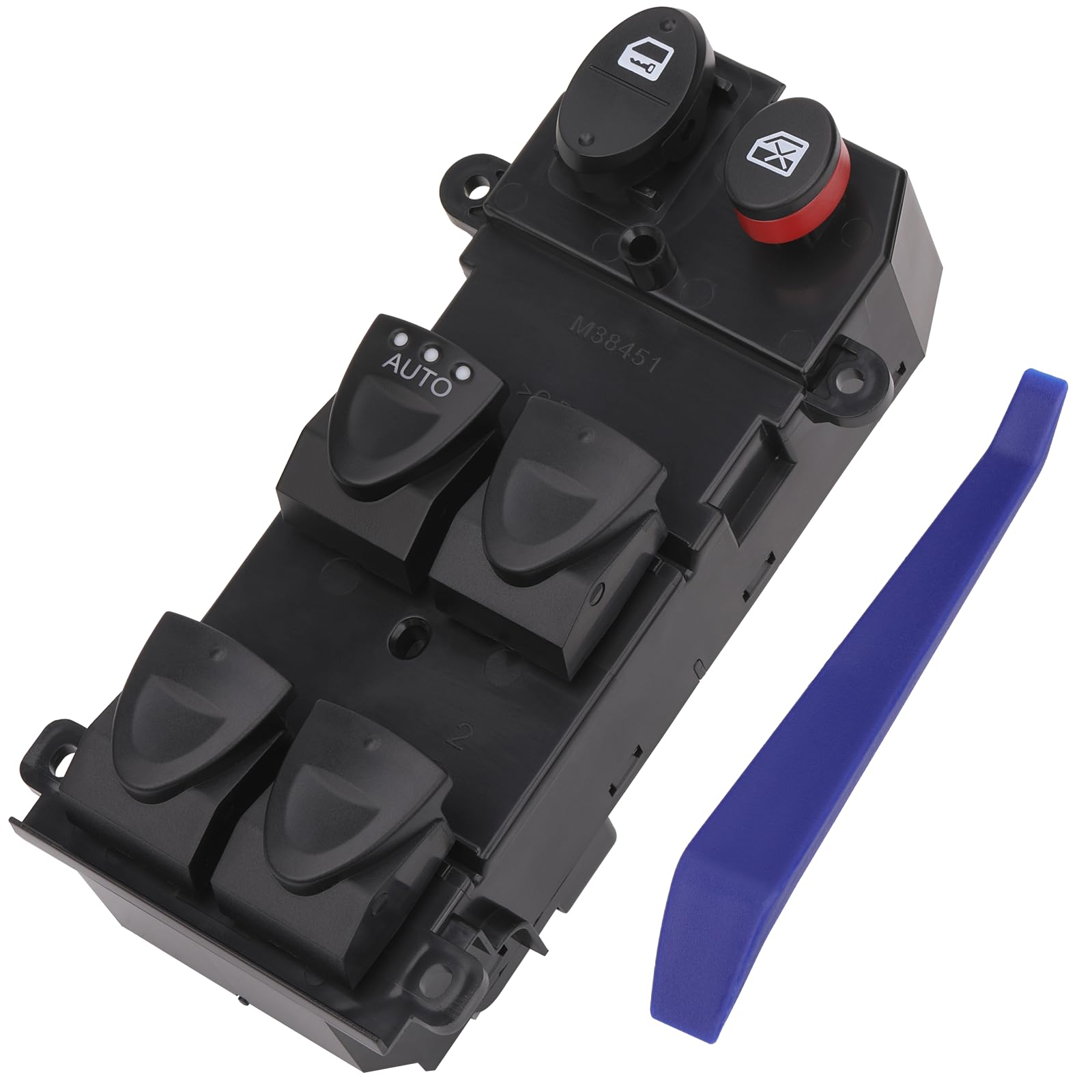 Photo 1 of AiYiGu Main Window Switch Power Control Button Compatible with Honda Civic 2006 2007 2008 2009 2010 2011 Replacement OEM 35750-SNV-H51 Front Left Driver Side White Light 1 Auto Button 22 Pins