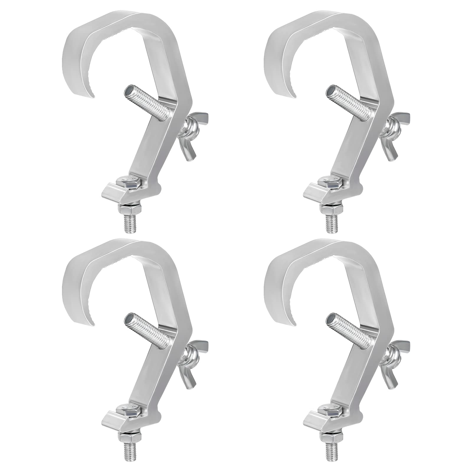 SAVITA 4pcs Stage Light Clamp Hooks, Metal Truss C-Clamp Mounting, Heavy Duty, 1.18-2inch
