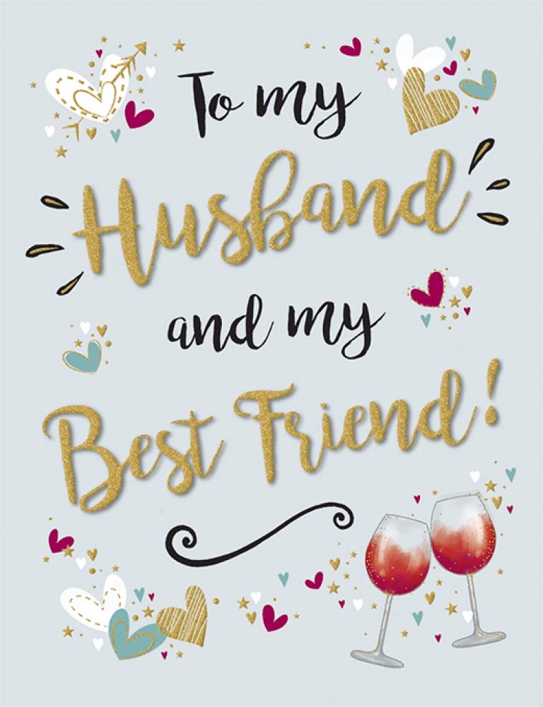 Piccadilly Greetings Piccadilly Greetings Modern Birthday Card Husband - 8 x 6 inches, Powder Blue