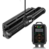 hygger Aquarium Wave Maker, 25W Adjustable Cross Flow Pump with LED Display Controller, Magnetic DC 24V Aquarium Powerhead for Freshwater and Marine Reef Aquariums Up to 265 Gallon