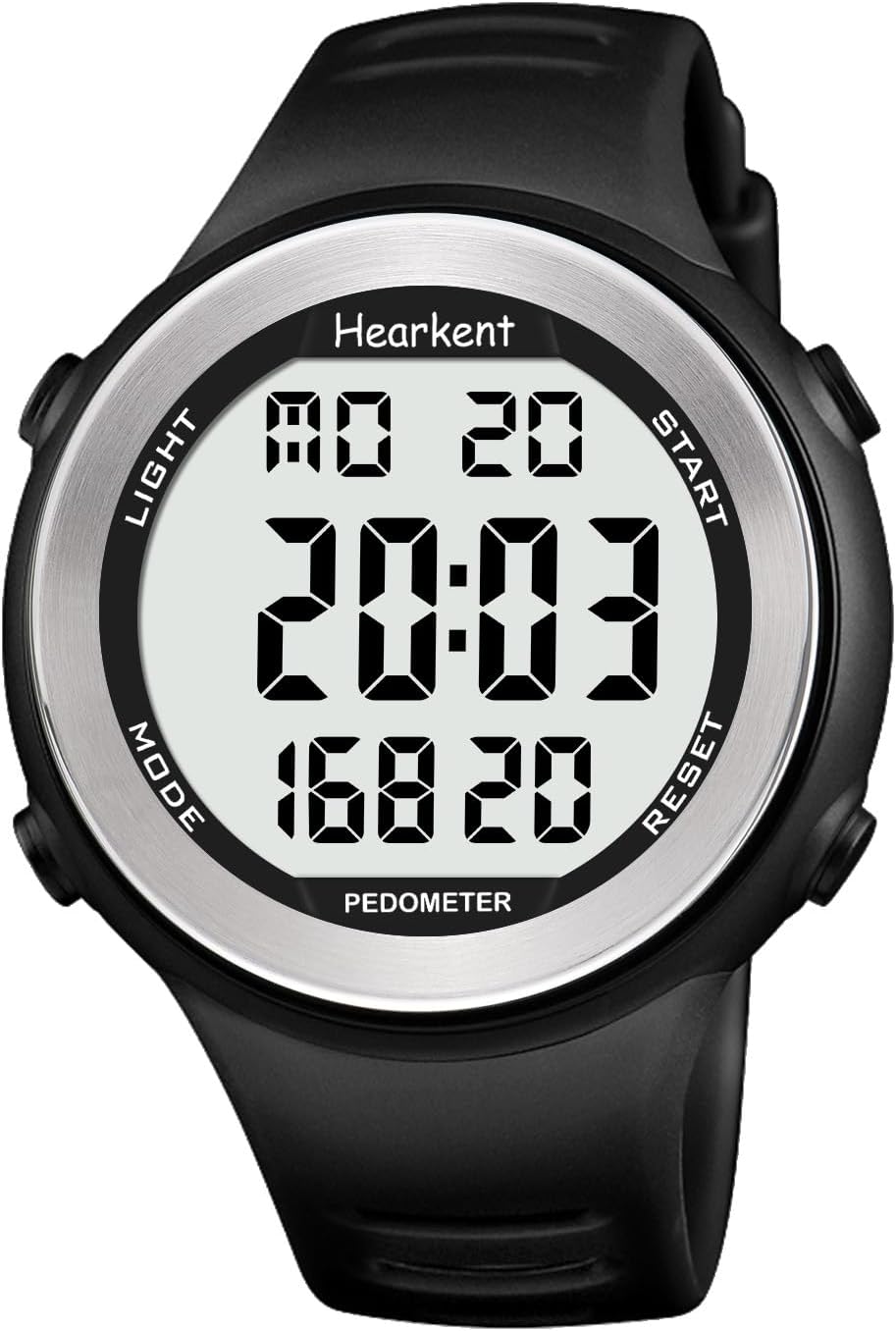 Hearkent Waterproof Pedometer Watch Senior Non Bluetooth LCD Large Numbers