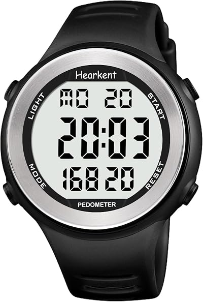 Hearkent Waterproof Pedometer Watch Senior Non Bluetooth LCD Large Numbers