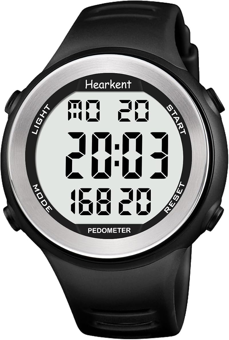 Hearkent Waterproof Pedometer Watch Senior Non Bluetooth LCD Large Numbers