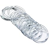 Model Worker 10PCS Round Handles Replacement for Handmade Bag Handbags Purse Handles (Transparent)