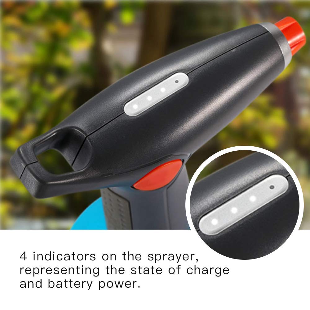 ACG-INC Electric Watering Can for Outdoor/Indoor Plants Flower, Portable Spray Bottle with Adjustable Copper Spout, Garden Small Fully Automatic Watering Can and Mister with High Reach (Blue)