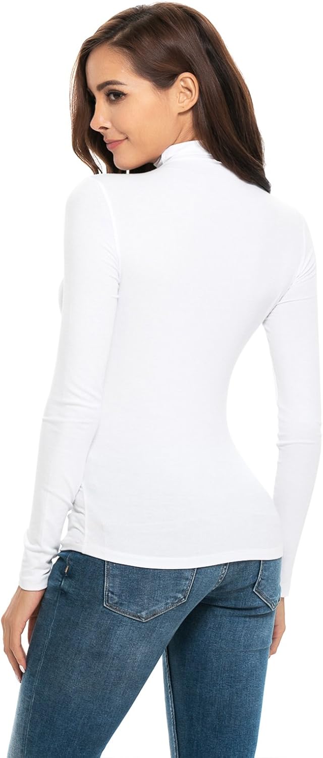 women's long sleeve mock turtleneck