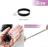 Hanyousheng Elastic Hair Bands 1000 Pieces Black White Mini 1.5cm Diameter view 2