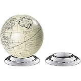 Authentic Models Aluminum Globe Base Polished Aluminum, or Bronzed Brass Stand for Home Office World Globes - Antique Style Desk Globe Stand for Adults