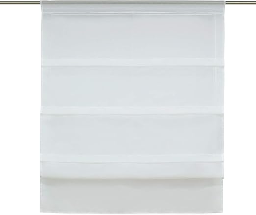 Amazon Com Isino 1 Piece Rod Pocket Solid Sheer Voile Roman Shade