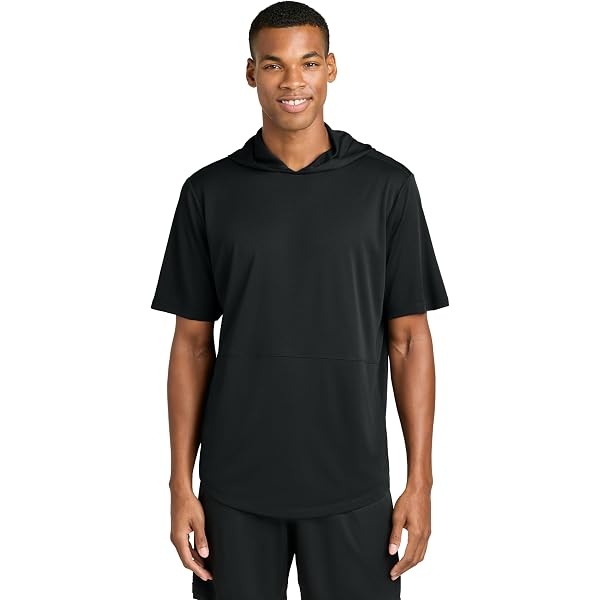 SPORT-TEK Unisex PosiCharge Tri-Blend Wicking Short Sleeve Hoodie