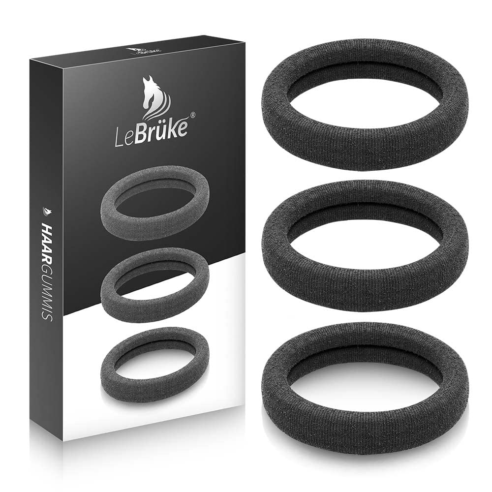 Lebrüke® 50 Hair Ties - Made of Premium Cotton - Extra Elastic and Strong Hold hair Bobbles