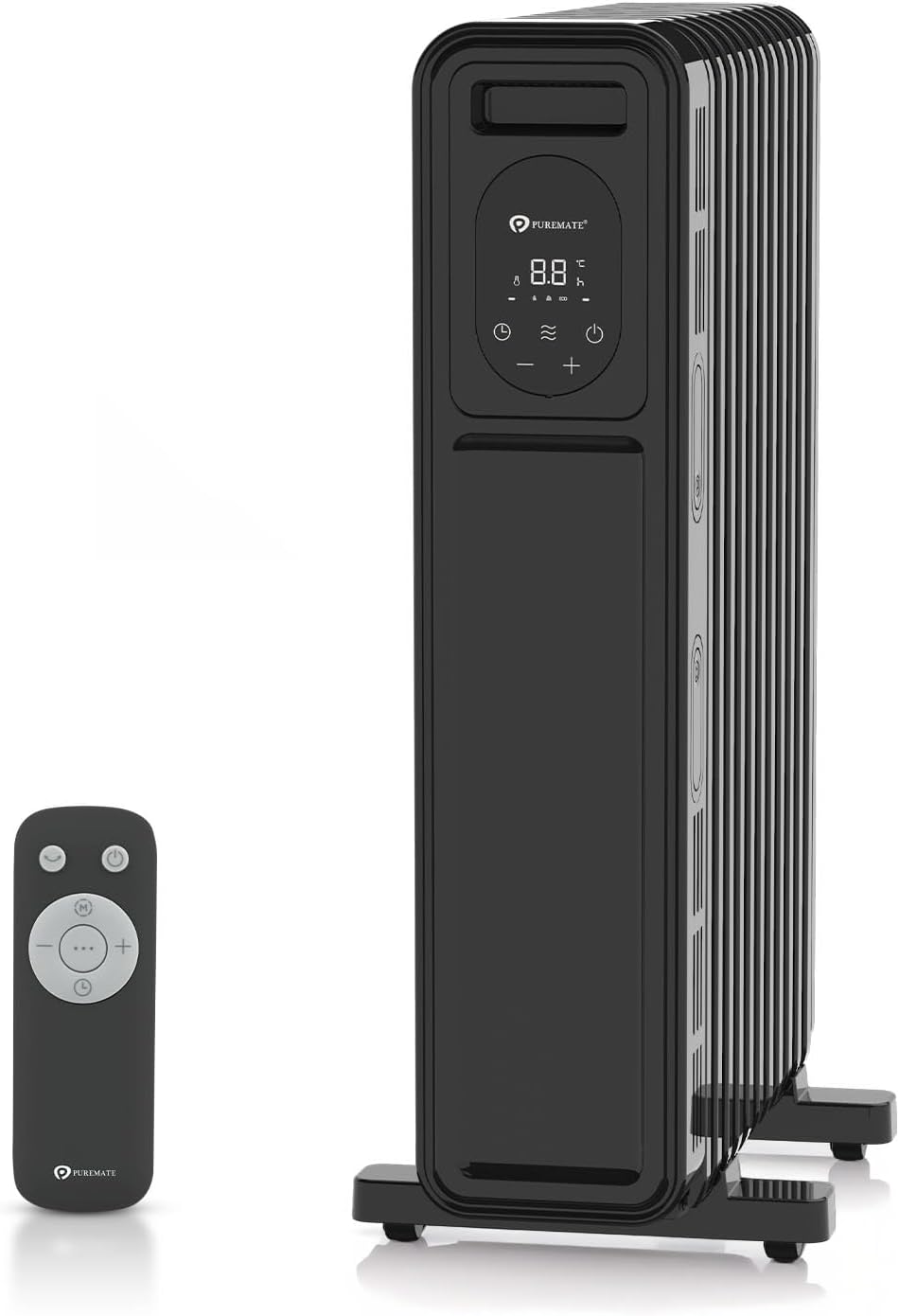 PureMate 2300W Oil Filled Radiator with Remote Control and Timer