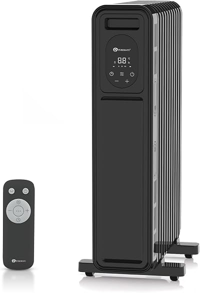 PureMate 2300W Oil Filled Radiator with Remote Control and Timer