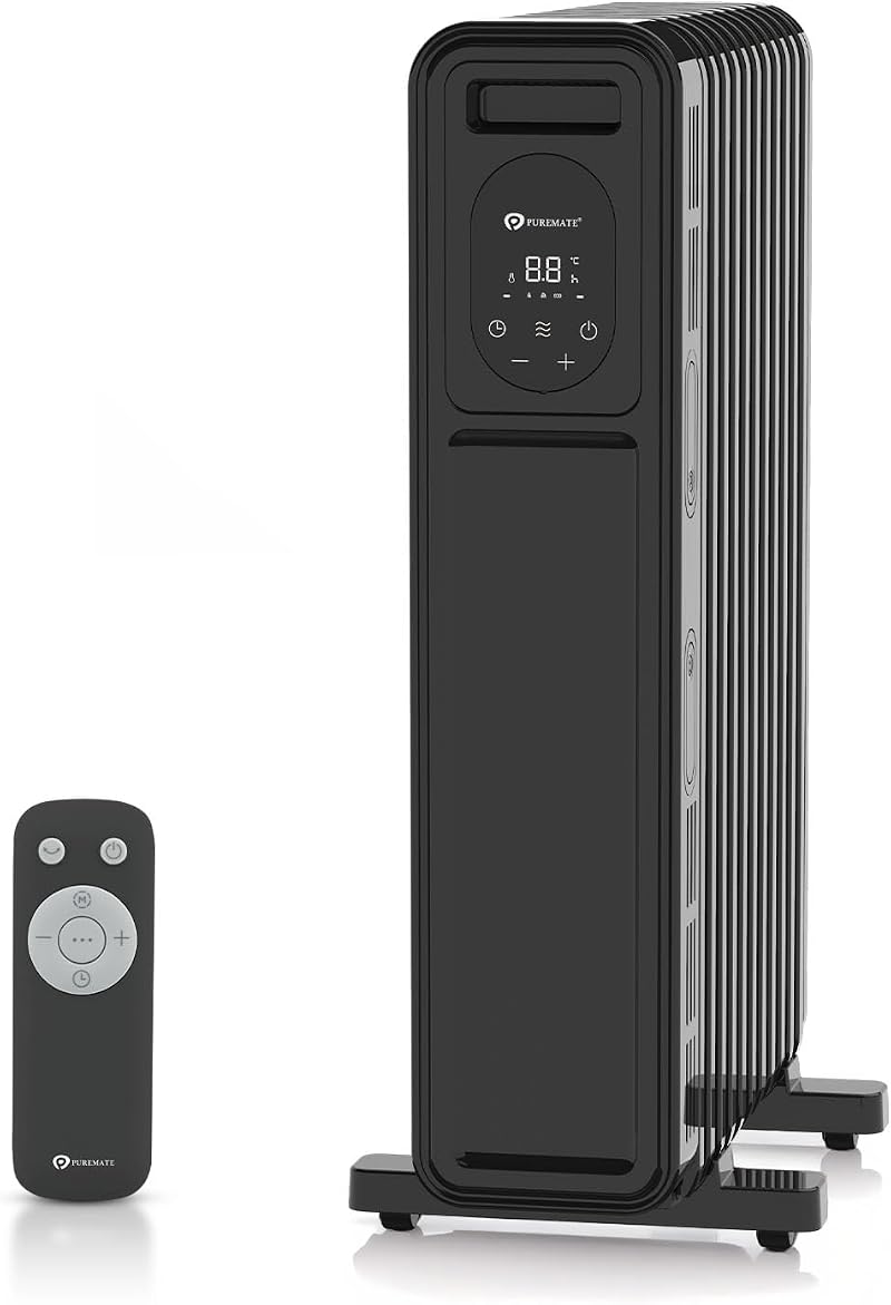 PureMate 2300W Oil Filled Radiator with Remote Control and Timer