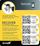 Dynotag® Web/GPS Enabled QR Smart Mini Fashion Tags - 3 Identical Tags for Gear