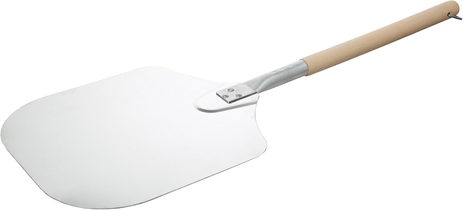 LEVIVO Shovel/Pizza Spatula from Metal with Wooden Handle, Aluminium