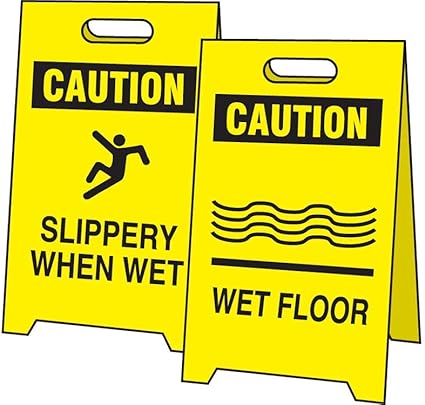 Amazon Com Caution Slippery When Wet Wet Floor Sign Health