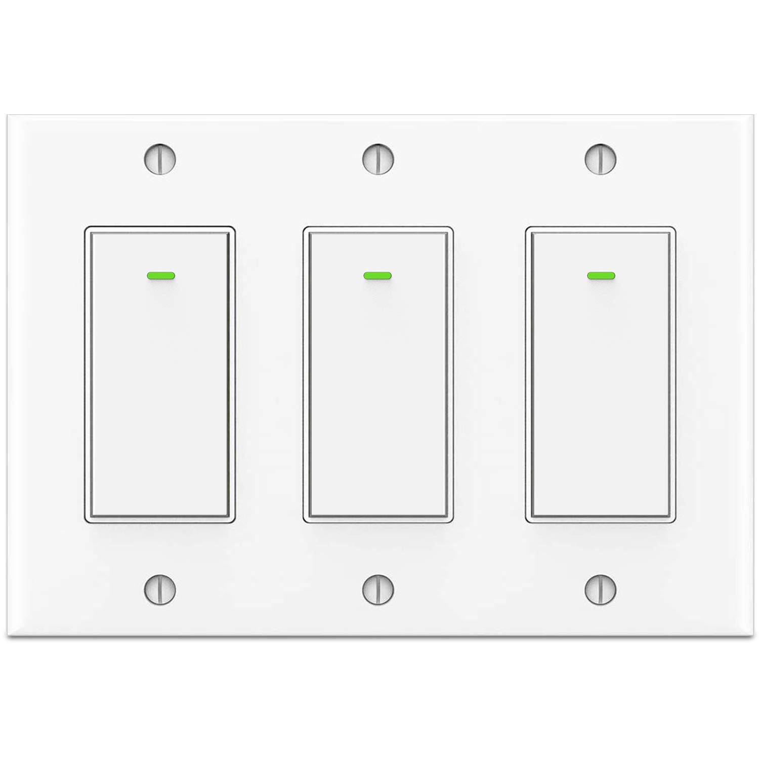 Smart Light Switch 3 Gang Alexa Smart Switch 2.4Ghz Wifi Light Switch Work with Alexa Google Home IFTTT