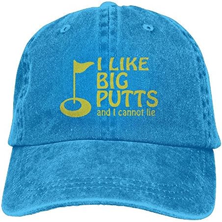 Taijian I LIKE BIG PUTTS AND I CAN NOT LIE Adult Denim Dad Solid Baseball Cap Hat RoyalBlue