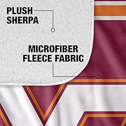 Virginia Tech Blanket, 60"x80" Primary Logo Stripes