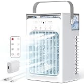 Portable Air Conditioners for Indoor Office Bedroom, USB Charging Small Cooling Fan, 3-in-1 Portable AC Unit, Personal Mini Air Conditioner with 1000ml Water Tank