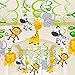 Jungle Animals Party Swirl Decorations - 30 Pack Hanging Swirl for Animals Party Supplies animal theme birthday party decorations, Multicolor