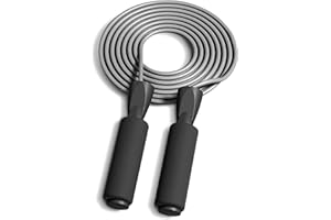 CORUNKEER Jump Rope, Adjustable Jumping Ropes Cable with Ball Bearings, Skipping Rope Tangle-Free Rapid Speed for Men Women Kids, Steel Jump Ropes Workout with Foam Handles for Home Exercise, Fitness