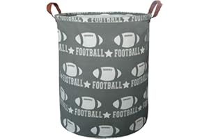 BOOHIT Storage Baskets,Canvas Fabric Laundry Hamper-Collapsible Storage Bin with Handles,Toy Organizer Bin for Kid's Room,Office,Nursery Hamper, Home Decor (Pentagram football)