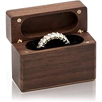 With Light Slim Engagement Ring Box Black Proposal Ring Box Thin - Main Image