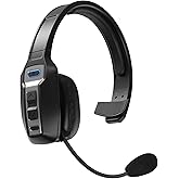 Bluetooth Headset for Truck Drivers, Single Ear Wireless Headphones with Mic Noise Cancelling, Mute Button, Hands-Free, 60H Playtime for Call Center, Office, Cell Phone