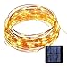 LUCKLED Fairy Starry Solar String Lights, 33ft 100 LED Copper Wire Christmas Rope Lights for Indoor and Outdoor, Home, Lawn, Garden, Wedding, Patio, Party, and Holiday Decorations (Warm White)
