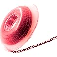 LA MIERE 1 Roll Orthodontic Rubber Chains, Braces Power Chains consisted force in closed, short, long 15''spools (closed, 0.113’’(2.5mm),Red)
