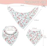 Newthinking 10 Pack Girl Dribble Bibs 100% Cotton with Adjustable Snaps view 2