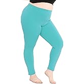 STRETCH IS COMFORT Women's Plus Size Knee & Full Length Cotton Leggings | X-Large - 7X
