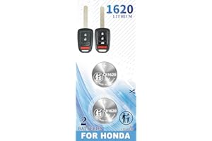 CR1620 Key Fob Battery Replacement for Honda (2013-2020) Accord Civic Crosstour CR-V HR-V Fit Head Key Remote Battery