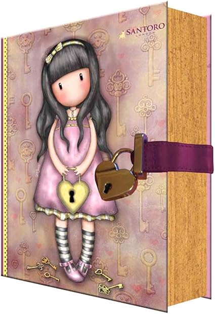 Caja de joyas libro vestido LILA Gorjuss con cerrojo: Amazon.es: Oficina y papelería