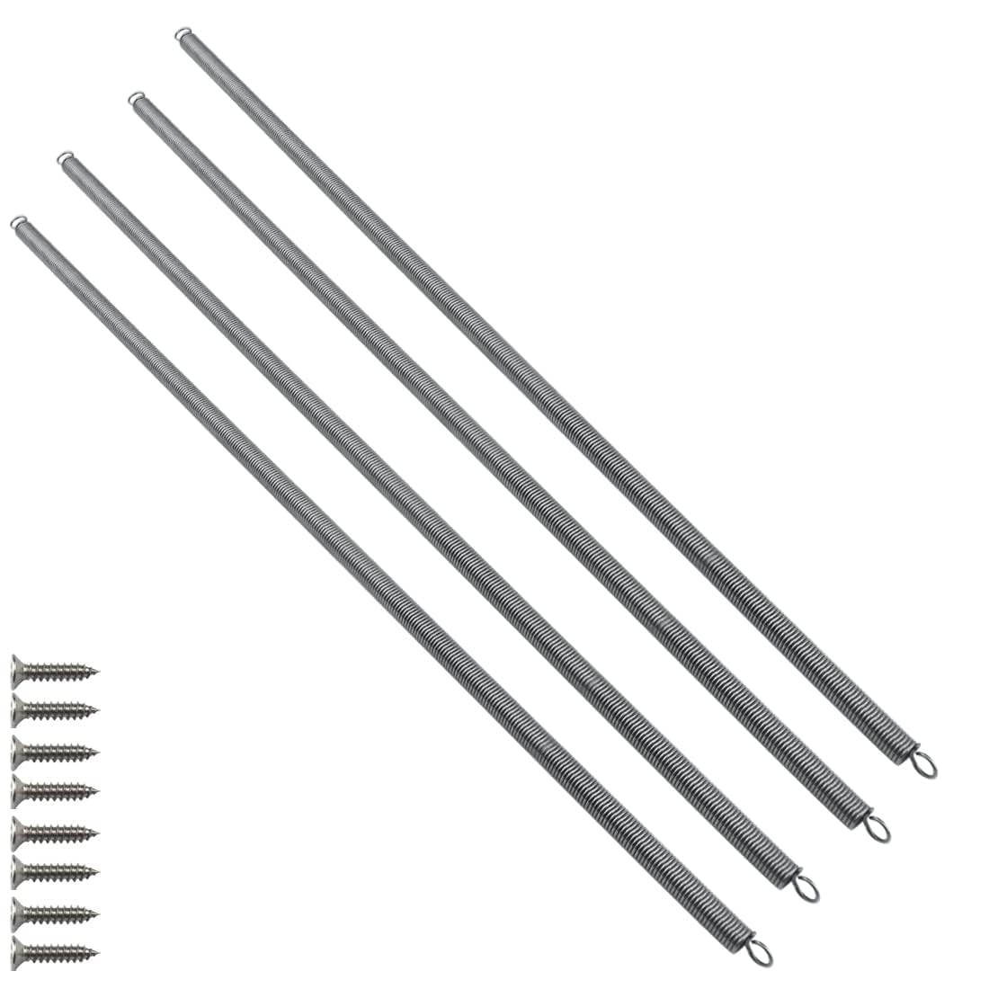 Photo 1 of 12inch/30cm RV Screen Door Spring Closure Kit, MARRTEUM 4Pcs Stainless Steel Self Closing Gate Spring Hardware with Screws Fit for Square and Radius Screen Corners