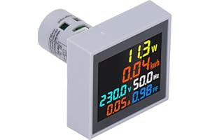 Haofy Digital Voltage Current Power Meter Precision Machined 6 in 1 Multifunction Monitor for Household ABS Material (AC50-30