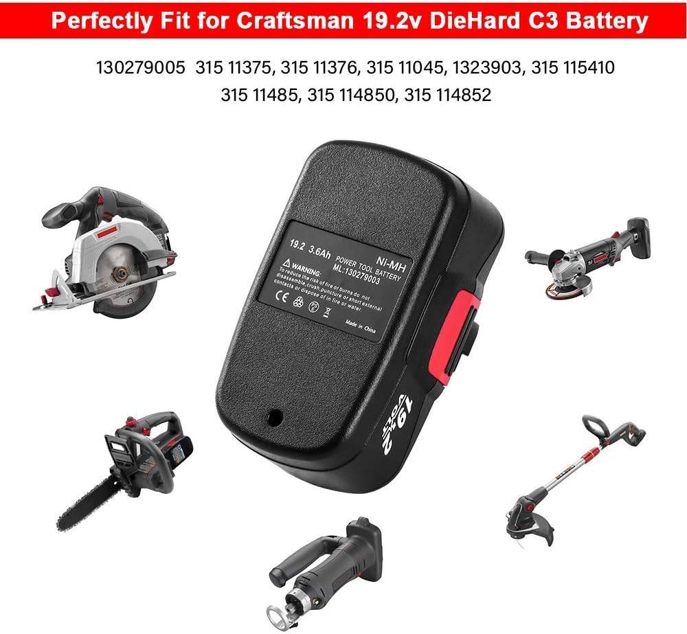 2Packs 19.2V 3.6Ah Replacement Battery for Craftsman DieHard C3 315.115410 315.11485 130235021 130235021: Home Audio & Theater