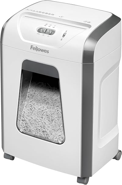 Fellowes FS-12C Cross-Cut Shredder 12 Sheets 19L Pull-Out Bin 20 Min UK