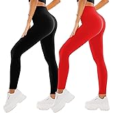 SINOPHANT High Waisted Leggings for Women - 2 Packs Buttery Soft Yoga Pants for Workout Athletic