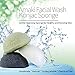 AMAKI SKINCARE Konjac Sponge Facial Cleanser with Added Green Tea and Activated Bamboo Charcoal-Sensitive to Oily and Acne Prone Skin Gentle Face Scrub, Face Sponges for Cleansing and Exfoliating