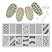 BEAUTYBIGBANG 6Pcs Nail Stamping Plates Set Valentine's Day Sweetheart Flower Winter Image Templates Nail Art Stamping Kits DIY Salon Design