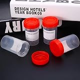 PTPTRATE 10pcs 60ml Specimen Containers Sample Bottles Random Color with Lid view 6