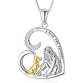 MEIDERBO Horse/Bunny/Dog/Cat Necklace 925 Sterling Silver Women with Animal Pendant Necklace Jewelry Gifts for Women Animal Lovers